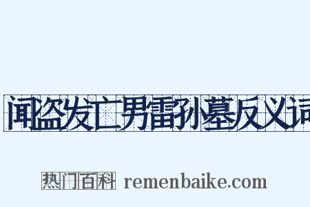 闻盗发亡男雷孙墓反义词是什么意思的图片